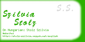 szilvia stolz business card